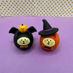 デコレ　コンコンブル　ハロウィン猫だるまかぼちゃ＆コウモリ　送料無料