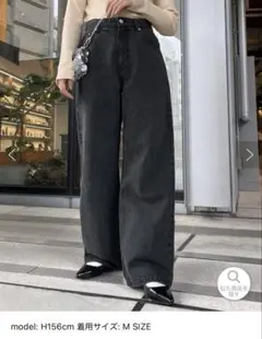 デニム　ワイドパンツ Mサイズ　チャオパニックのサムネイル
