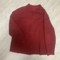 ZARA RELAXED FIT デニムシャツ レッド Mサイズ - メルカリ