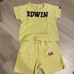 EDWIN イエロー Tシャツとショートパンツセット