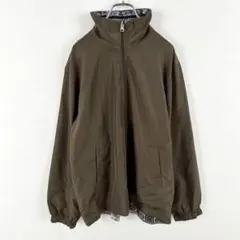 H84 ナイロンジャケット　カーキ　ペイズリー柄　花柄　幾何学模様　アウター