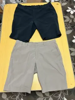 ユニクロ　感動ハーフパンツ　2枚セット ネイビー ベージュ