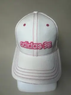 adidas ホワイト ピンク キャップ 新品タグ付き