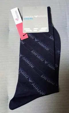 EMPORIO ARMANI ロゴ入りソックス ネイビー　25〜27cm
