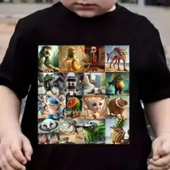 イタリアンブレインロット Tシャツ 130 ブラック メッシュ素材