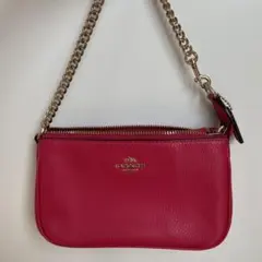 coach コーチ ハンドバッグ ミニポーチ アクセサリー レッド 赤色 金