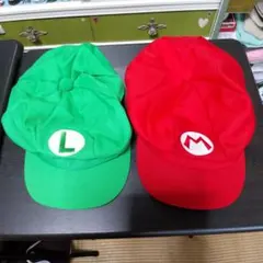 マリオ ルイージ キャップ 帽子 セット 大人用フリーサイズ
