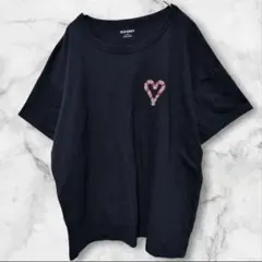 オールドネイビー クルーネック 半袖 Tシャツ ハート 黒 カジュアル ショートのサムネイル