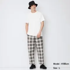GU ジーユー メンズ シェフパンツ チェック XL