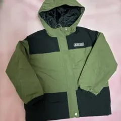 中綿コート 140サイズ オリーブグリーン/ブラック