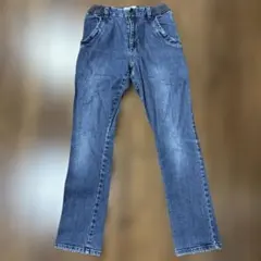 「リンジィ」デニムブルー ストレートパンツ サイズ150のサムネイル