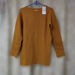 アンティローザ 長袖スリットニット マスタード 新品未試着 タグ付き