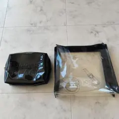 YSL DARING BLACK ブラックポーチ　透明ポーチ 2個セットのサムネイル