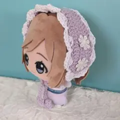 〈薄紫色×白色〉ぬい服　ヘッドドレス　にじぬい　ちびぐるみ