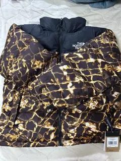 US限定 ノースフェイス Lヌプシ ダウンジャケット ブラック/茶系 新品