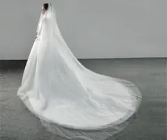 ウエディングベール　ウェディングドレス　4m ロングベール　ウエディング　ベール
