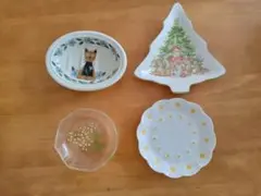 猫とクリスマスデザインの皿含む お皿まとめ売りのサムネイル