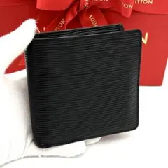 ☆美品☆ルイヴィトン 折り財布 ポルトフォイユマルコ エピ ノワール ブラック