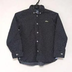 GLOBAL WORK XL 水玉シャツ ドット ブラック 130