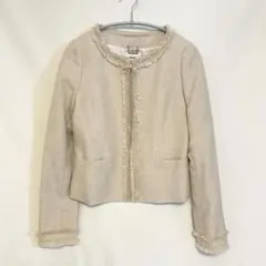 MKミッシェルクラウンジャケット　ベージュ　Mサイズ　ママスーツ卒業式、入学式に