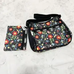 新品 LeSportsac フローラル 花柄 ナイロン ショルダーバッグ ポーチ