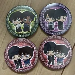 名探偵コナン　セガ　缶バッチ　服部平次　沖田総司　赤井秀一　江戸川コナン