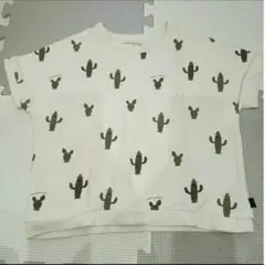 キッズ 110 Tシャツ 半袖 テータテート ホワイト サボテン 男の子 女の子のサムネイル