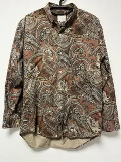 d.i.a. ダイヤ ペイズリー シフォン 長袖シャツ フェイクレイヤード