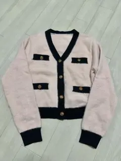 フワフワ素材 カーディガン ピンク・