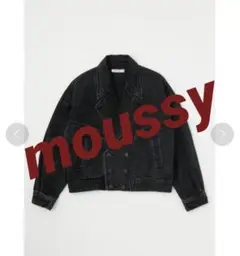moussy マウジー　デニムジャケット　ジージャン　ダブルボタン　ブラック　黒