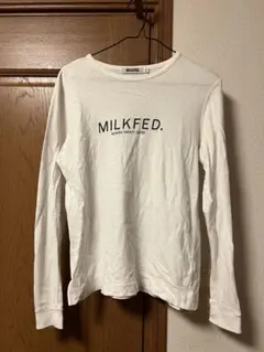 MILKFED. ロゴ入りロンＴ ホワイト