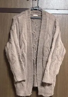 【ゆるだぼ】GU ケーブルニットカーディガン オーバーサイズ