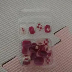 Press On Nails 赤系 ネイルチップ