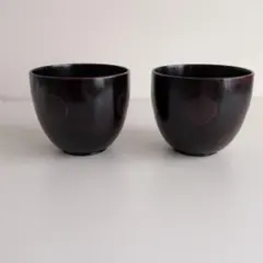 【新品未使用】みよし漆器本舗　漆器 汁椀 2客セット ドット柄のサムネイル