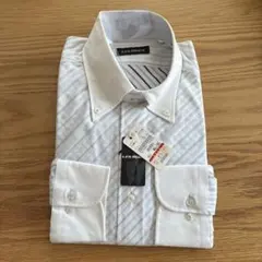 LES MUES ストライプ ホワイト新品(保存状態が悪い為襟元に黄ばみあり)