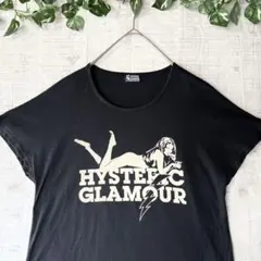 ヒステリックグラマー 半袖Tシャツ ヒスガール 黒 プリント サイズF