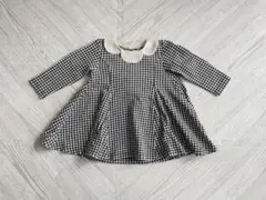 mia mail フォーマルワンピース　千鳥柄　白黒　襟付き　長袖