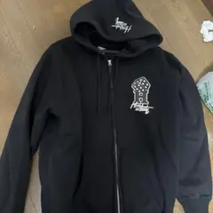 サイコロデザイン フルジッパーパーカー 黒