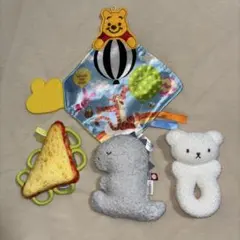 ラトル3点&プーさん カミカミゆびさき布あそび　セット