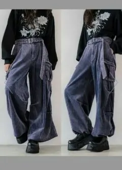 HARE ベーシックワイドカーゴパンツ　コーデュロイ