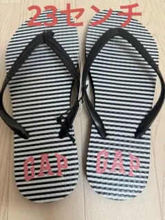 GAP ビーチサンダル　海　夏　ぺたんこ　ボーダー　ギャップ　レディース　23のサムネイル