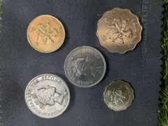 香港硬貨 5枚セット 5ドル 2ドル 50セント 20セント 1ドル
