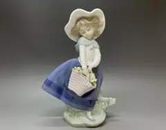 美品 リヤドロ きれいな花ばかり 甘い花の香り フィギュリン 置物 2体セット 美品 リヤドロ きれいな花ばかり 甘い花の香り フィギュリン