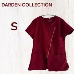 DARDEN COLLECTION エンジ色S ジッパー付き スクラブ