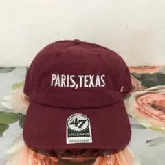 Paris,Texas キャップ　バーガンディ 金子恵治 新品 Paris,Texas キャップ バーガンディ 金子恵治 新品