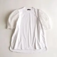 【美品✨】ドゥロワー 天竺シアーパフスリーブクループルオーバーシャツのサムネイル
