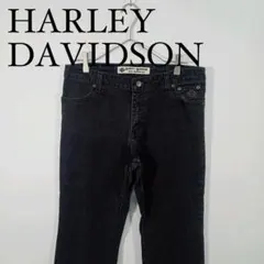 HARLEY DAVIDSON ハーレー ブラック ストレートデニム S 古着のサムネイル