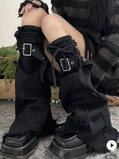 SHEIN レッグウォーマー 十字架 ブラック