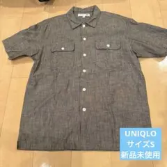 ユニクロ　JWアンダーソン　シャンブレーオーバーサイズワークシャツ　グレー　S
