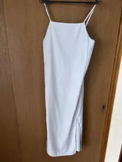 キャミワンピース ライトブルー ロング丈
